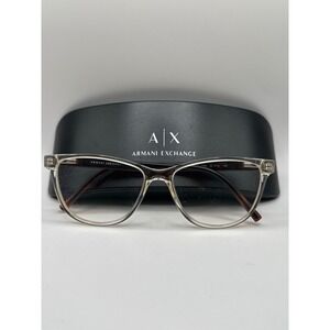 Armani Exchange AX3047 8235 Eyeglass Frame Crystal Calico Brown 53-15-140